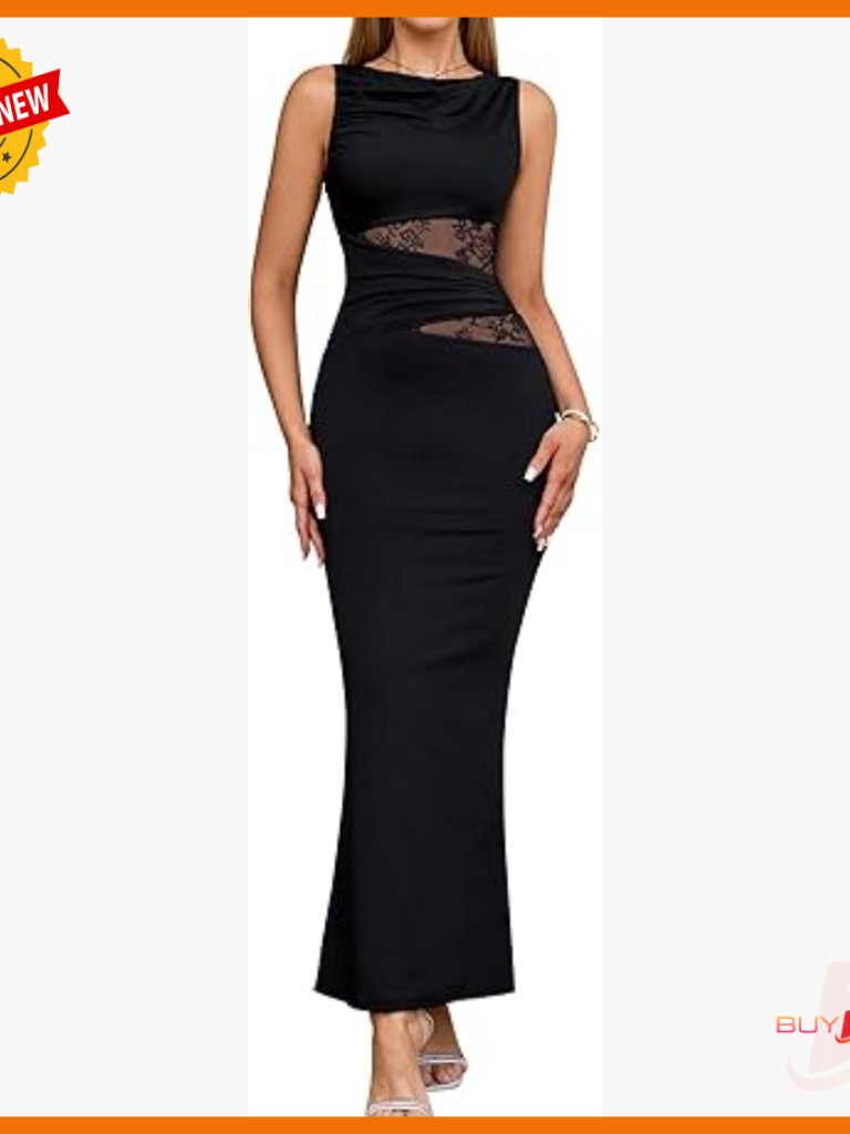 Long Formal Maxi Dress Bodycon Sleeveless Wedding Guest Prom Party